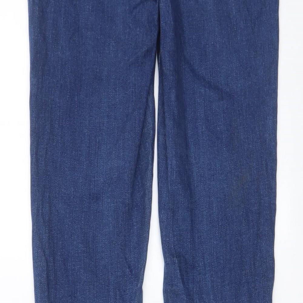 VERO MODA Womens Blue Cotton Skinny Jeans Size 26 in L36 in Regular Zip - Pockets