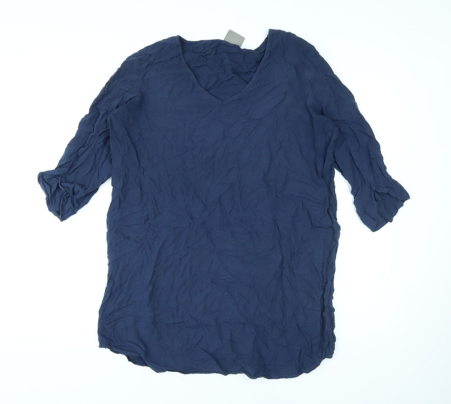 VERO MODA Womens Black Viscose Basic Blouse Size XL V-Neck