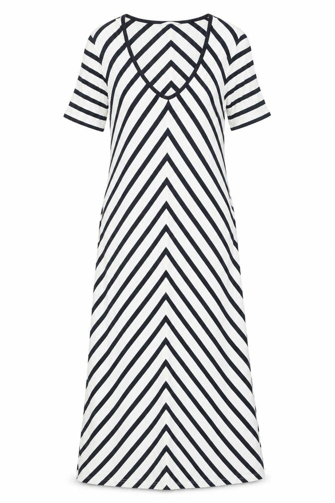 Classics Womens Ivory Geometric Viscose Maxi Size 12 V-Neck Pullover