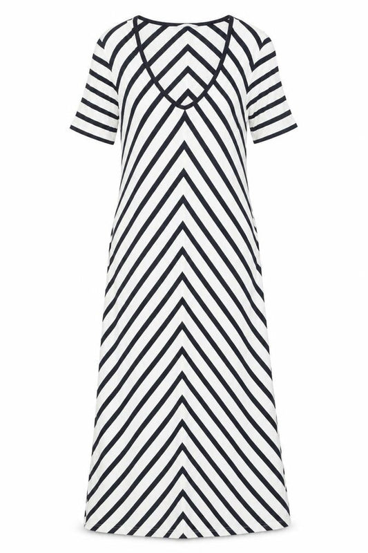 Classics Womens Ivory Geometric Viscose Maxi Size 12 V-Neck Pullover