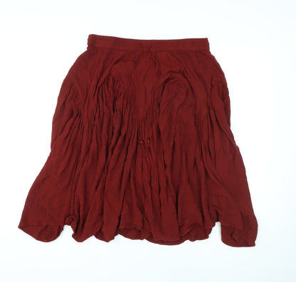 Marks & Spencer Womens Brown Viscose Swing Skirt Size 10