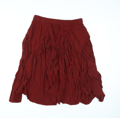 Marks & Spencer Womens Brown Viscose Swing Skirt Size 10