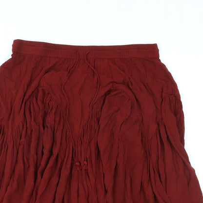 Marks & Spencer Womens Brown Viscose Swing Skirt Size 10