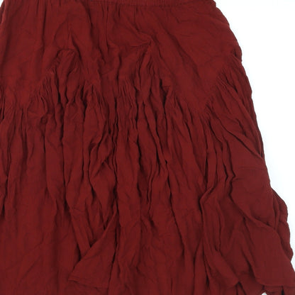 Marks & Spencer Womens Brown Viscose Swing Skirt Size 10
