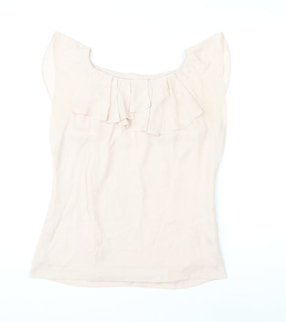 Monsoon Womens Pink Polyester Basic Tank Size 10 Round Neck
