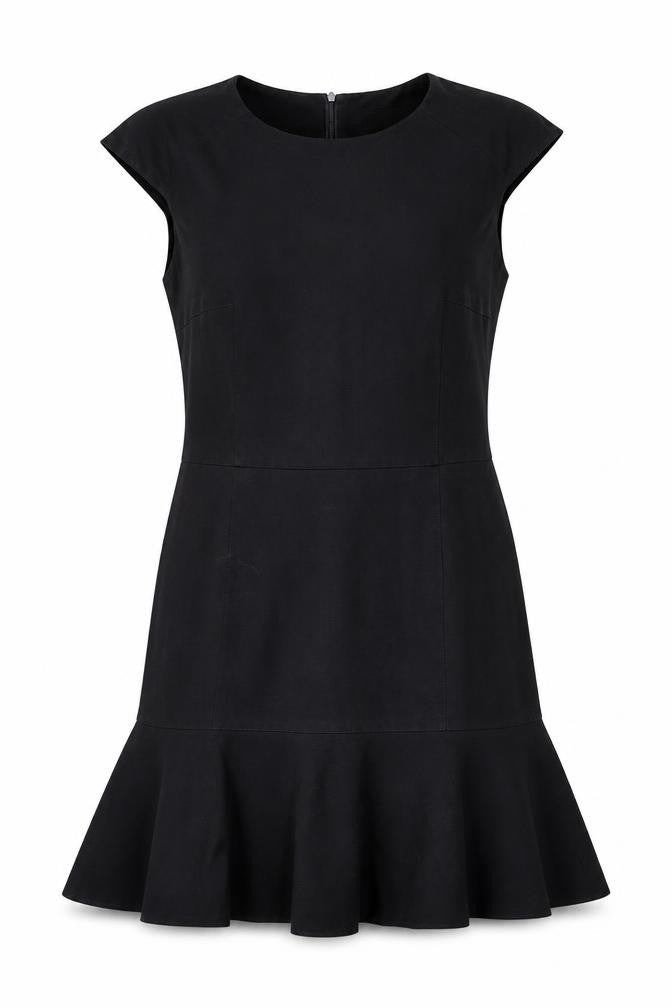 CLASS Womens Black Polyester Skater Dress Size 12 Round Neck Zip
