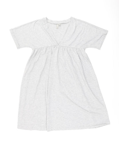 Additional front view of ASOS women’s grey polyester shift, size UK 8, v-neck pullover