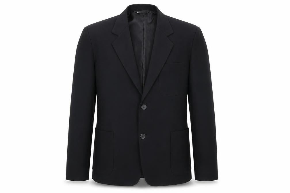 BHS Mens Black Polyester Jacket Blazer Size 40 Regular