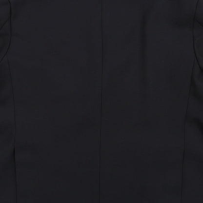 BHS Mens Black Polyester Jacket Blazer Size 40 Regular