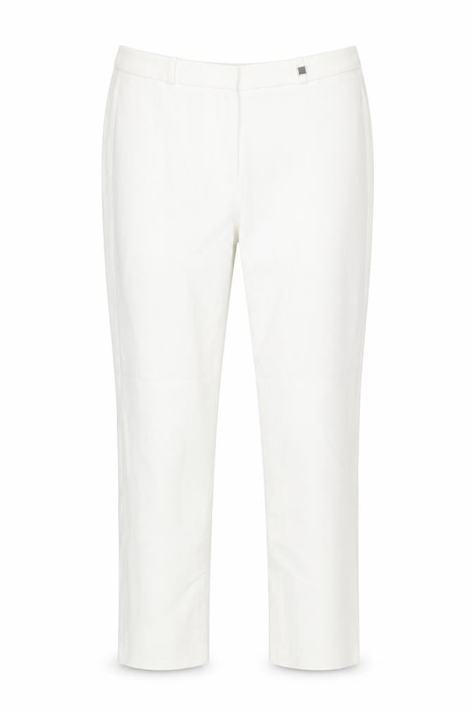 Episode Womens White Polyester Trousers Size 10 L30 in Regular Zip