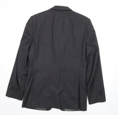 Back view of French Connection men’s grey wool jacket blazer, size 44, regular