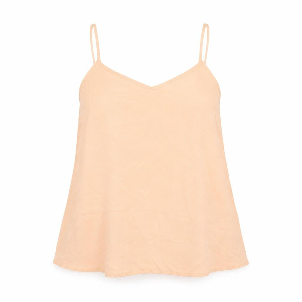 Topshop Womens Orange Polyester Camisole T-Shirt Size 12 V-Neck