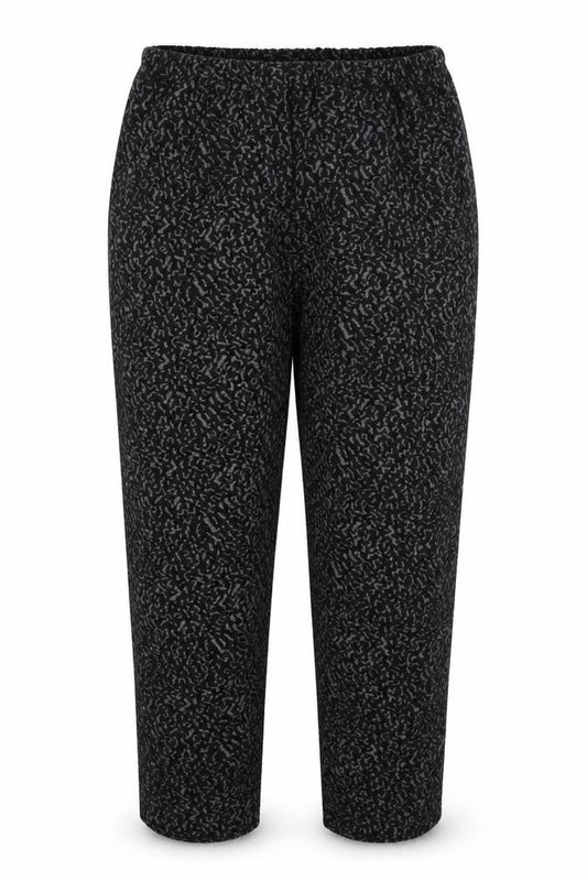 Afibel Womens Black Geometric Acrylic Trousers Size 20 L30 in Regular