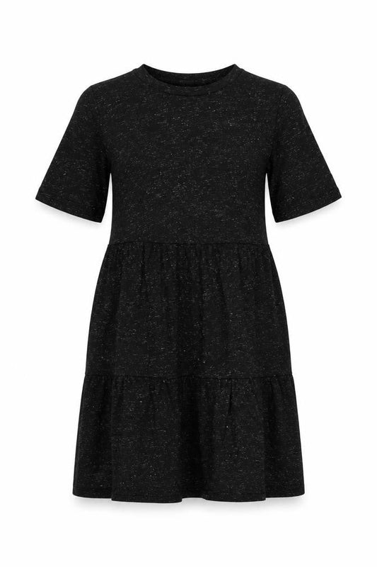Marks & Spencer Womens Black Polyester T-Shirt Dress Size 8 Crew Neck Pullover - Glitter