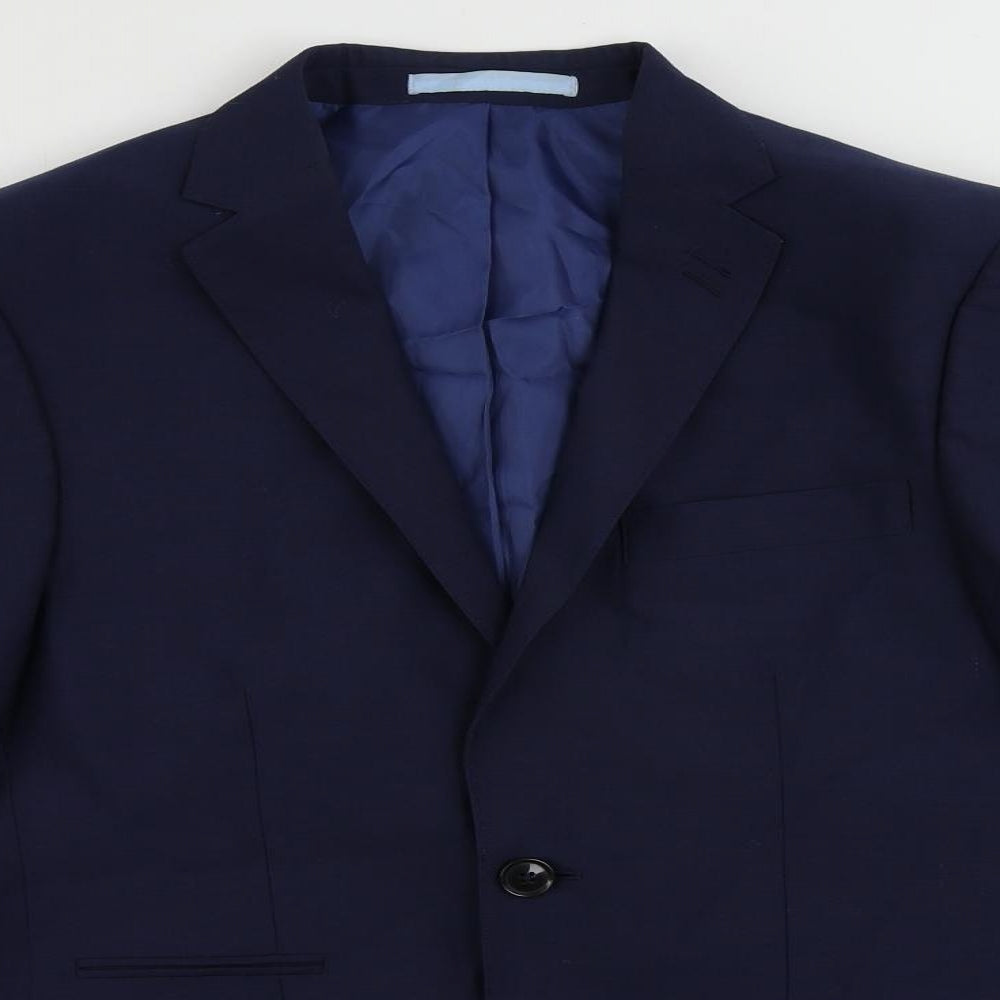 Marks and Spencer Mens Blue Wool Jacket Suit Jacket Size 36 Regular
