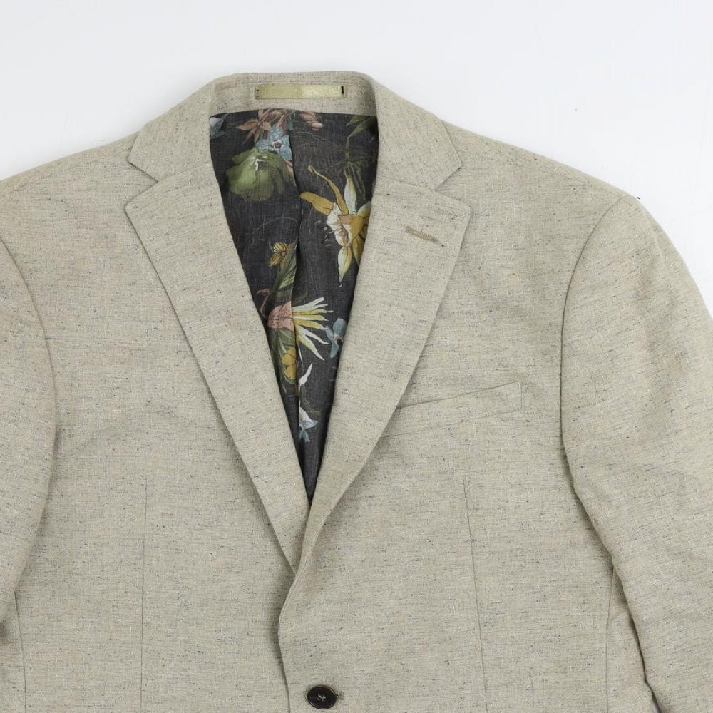 Limehaus Mens Beige Wool Jacket Blazer Size 40 Regular