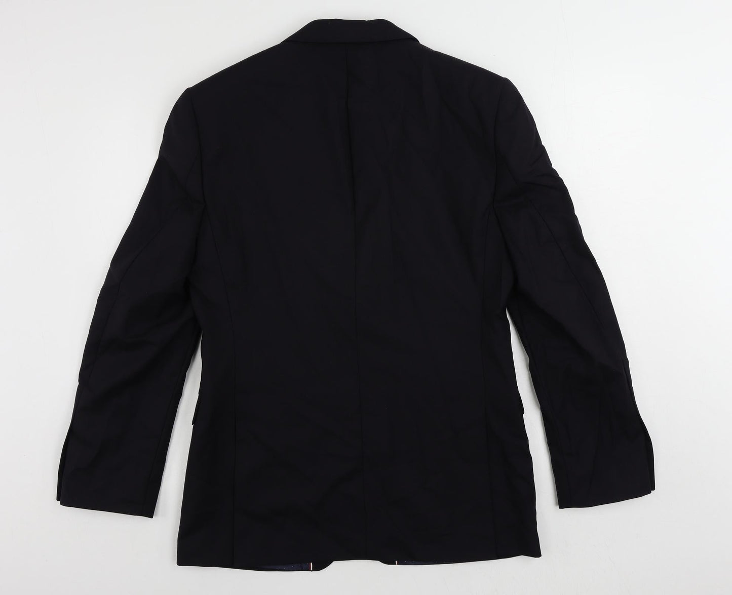 French Connection Mens Blue Polyester Jacket Suit Jacket Size 38 Regular