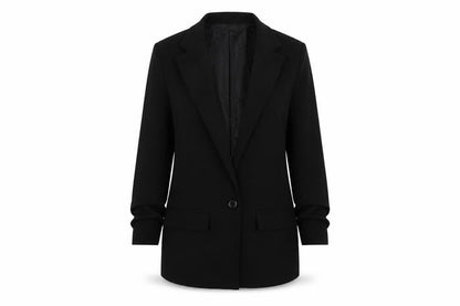 Boohoo Womens Black Jacket Blazer Size 6 Button