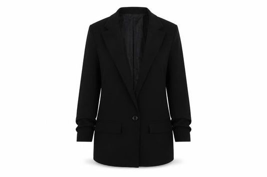 Boohoo Womens Black Jacket Blazer Size 6 Button