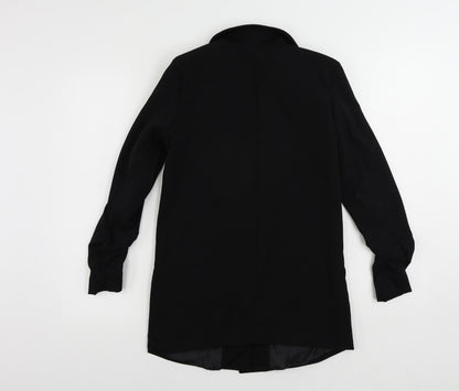 Boohoo Womens Black Jacket Blazer Size 6 Button