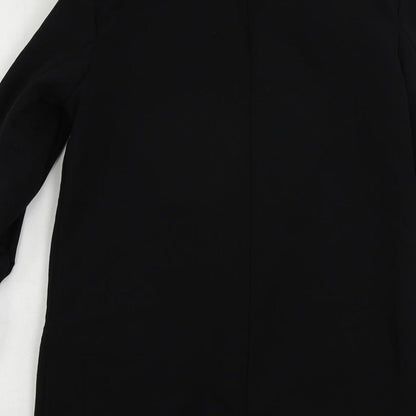 Boohoo Womens Black Jacket Blazer Size 6 Button