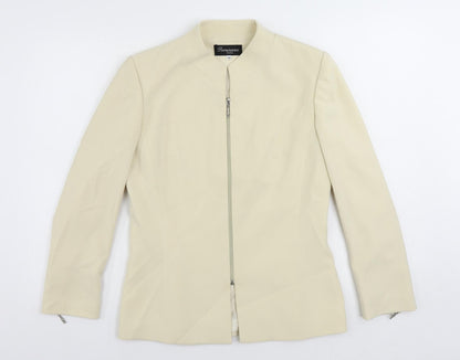 Dominance Paris Womens Beige Jacket Blazer Size 10 Zip