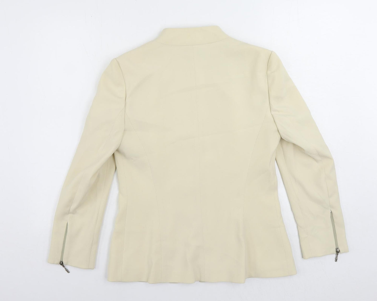 Dominance Paris Womens Beige Jacket Blazer Size 10 Zip