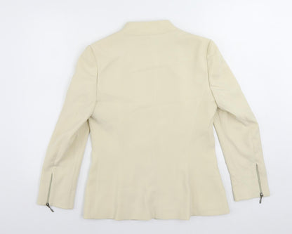 Dominance Paris Womens Beige Jacket Blazer Size 10 Zip