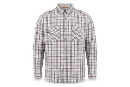 Debenhams Mens Grey Check Cotton Button-Up Size XL Collared Button