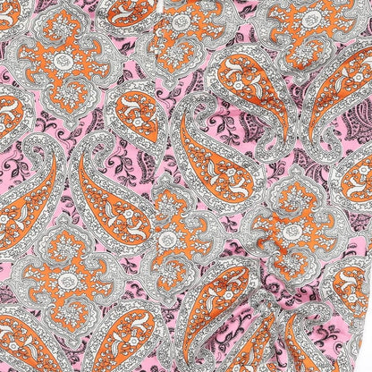 River Island Womens Multicoloured Paisley Polyester Basic Blouse Size S Round Neck
