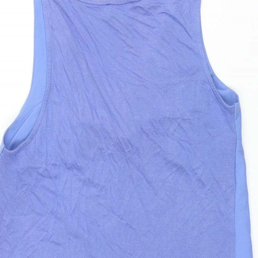Warehouse Womens Blue Polyester Camisole Blouse Size 10 V-Neck