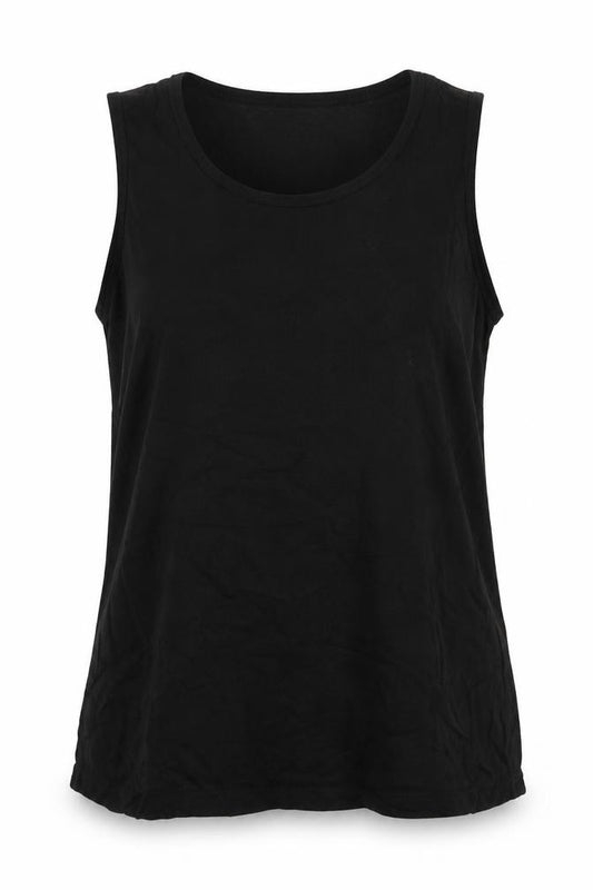 Sahara Womens Black Viscose Camisole Blouse Size 6 Round Neck
