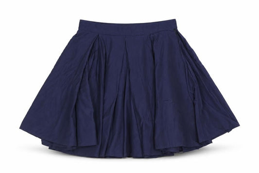American Apparel Womens Blue Polyester Flare Skirt Size XS Zip