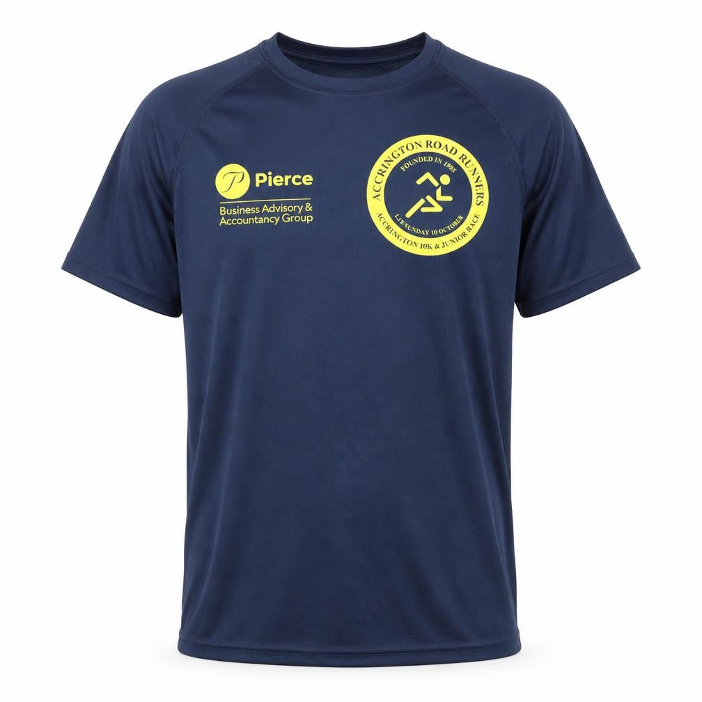 Roly Mens Blue Polyester Basic T-Shirt Size S Crew Neck Pullover - Accrington Road Runners 10k
