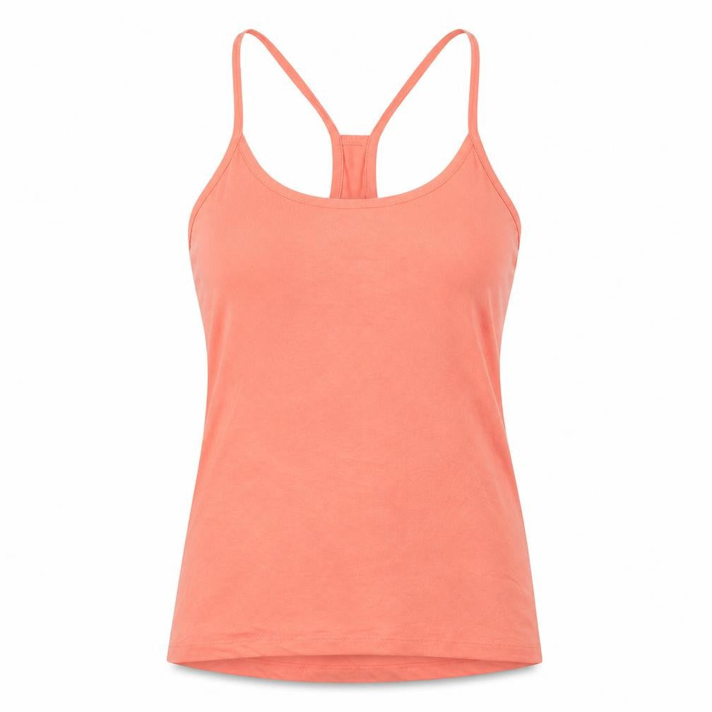 Good Moove Womens Orange Polyester Basic Tank Size 8 Round Neck Pullover
