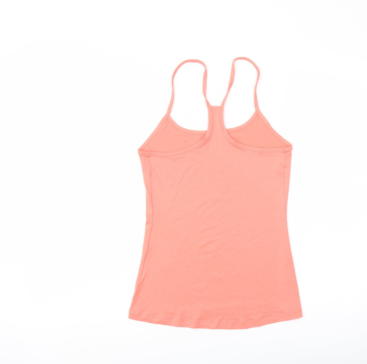 Good Moove Womens Orange Polyester Basic Tank Size 8 Round Neck Pullover