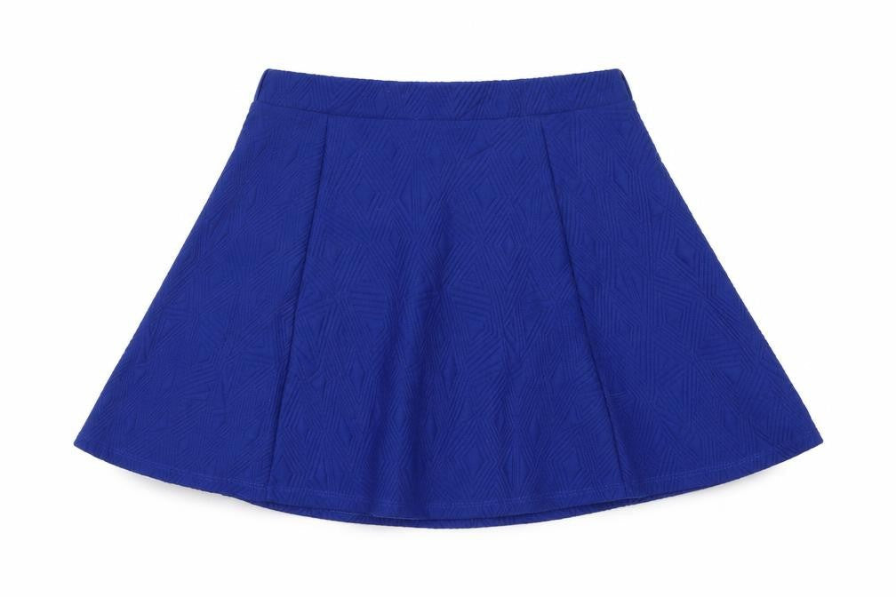 River Island Womens Blue Geometric Polyester Flare Skirt Size 10