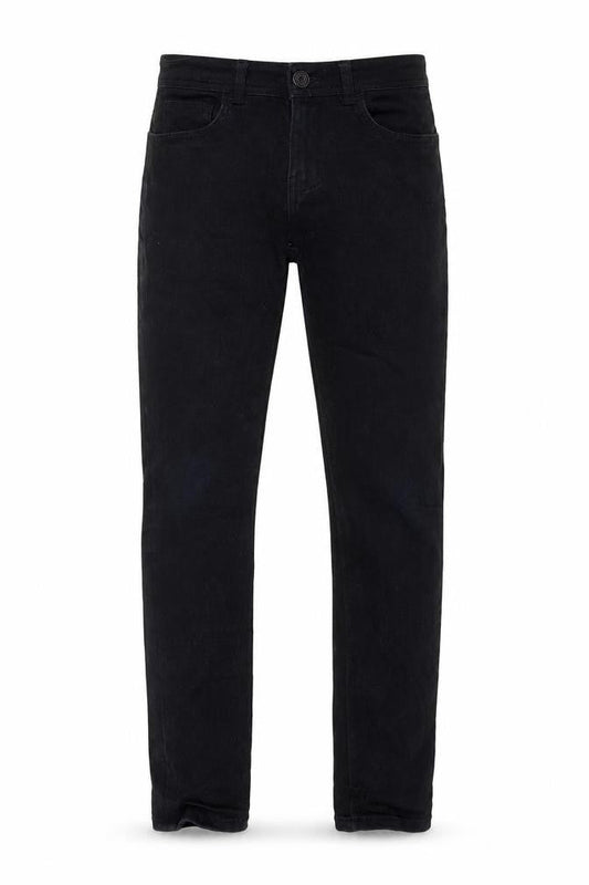 Denim & Co. Mens Black Cotton Straight Jeans Size 28 in L32 in Slim Zip - Pockets