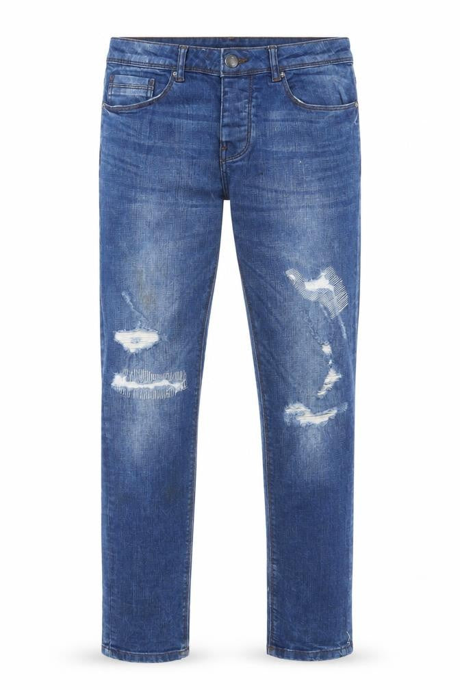 Denim & Co. Mens Blue Cotton Skinny Jeans Size 30 in L32 in Regular Zip - Pockets