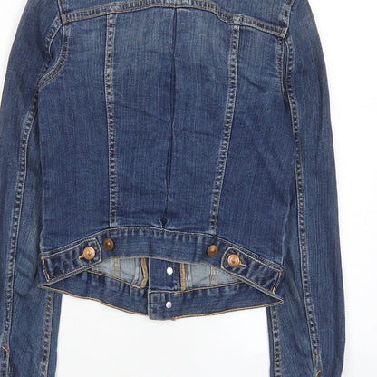 Jacket Womens Blue Jacket Size 4 Button