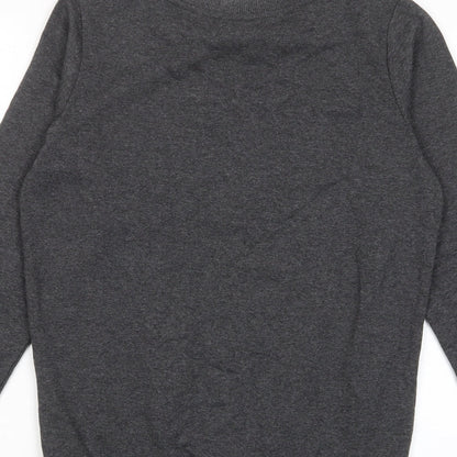 Preloved Disney Womens Grey Cotton Pullover Sweatshirt Size 8 Pullover - Mickey Mouse - Label