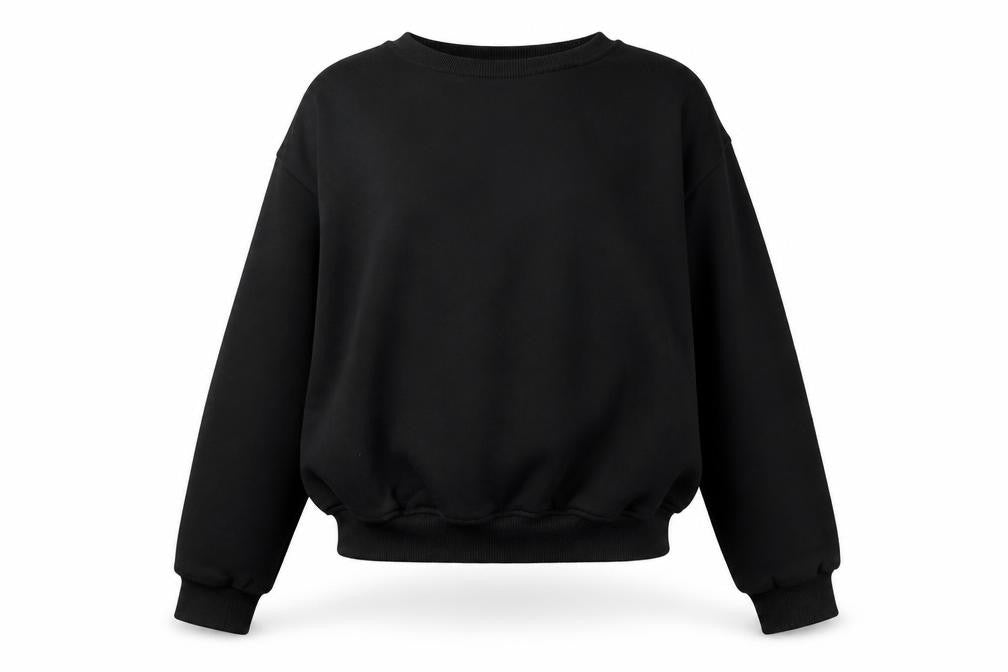 Glamify Womens Black Cotton Pullover Sweatshirt Size M Pullover
