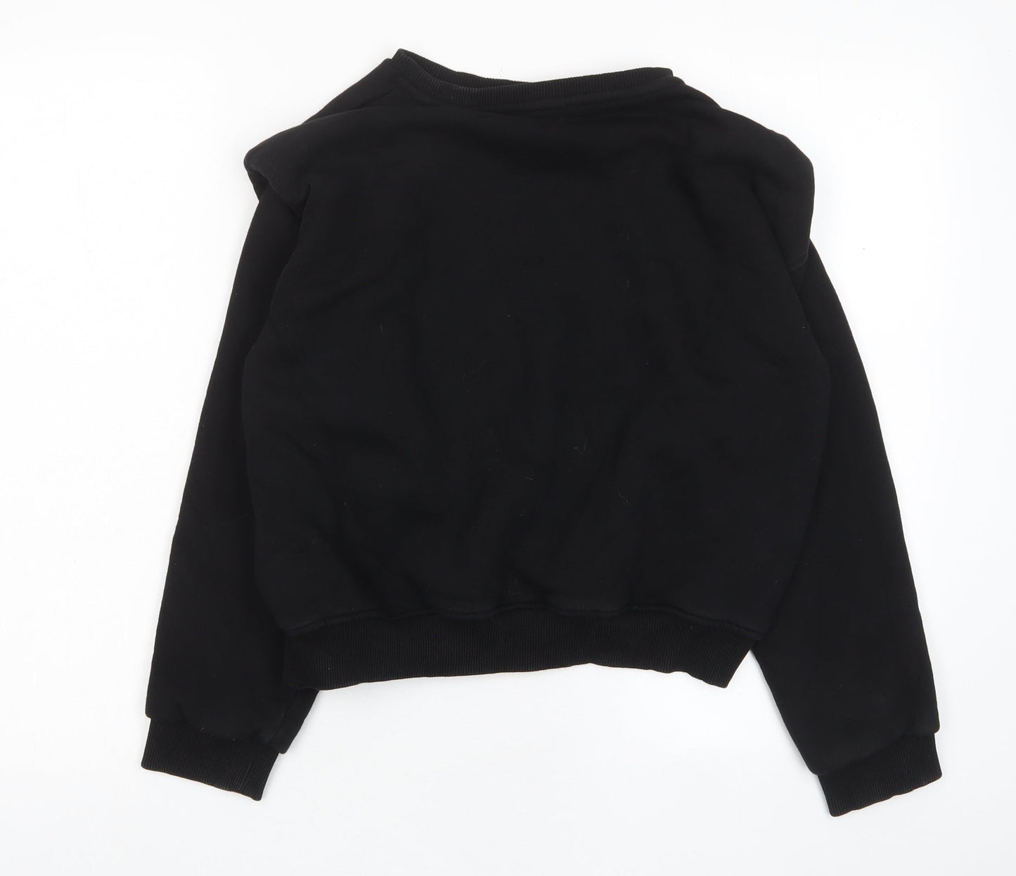 Glamify Womens Black Cotton Pullover Sweatshirt Size M Pullover