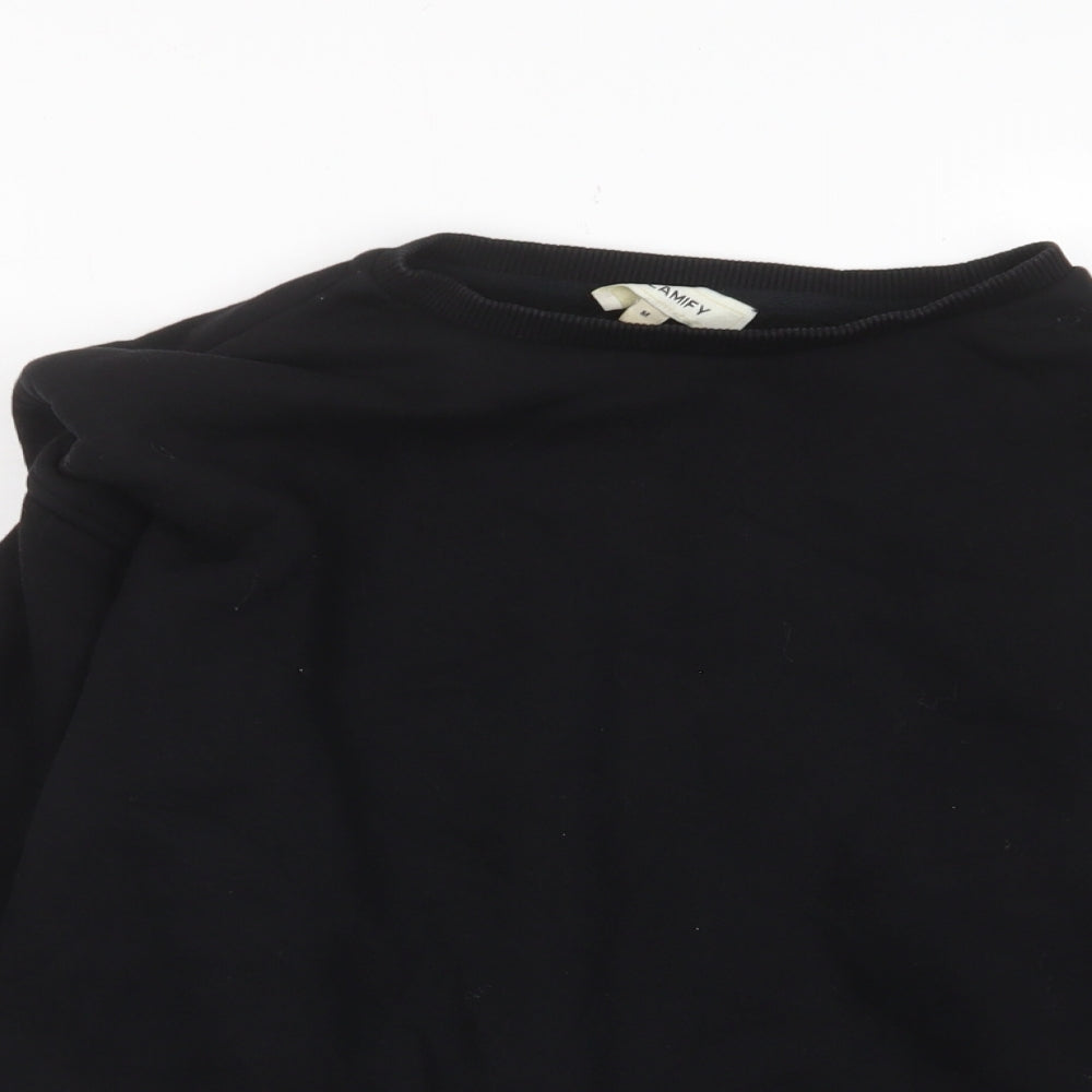Glamify Womens Black Cotton Pullover Sweatshirt Size M Pullover