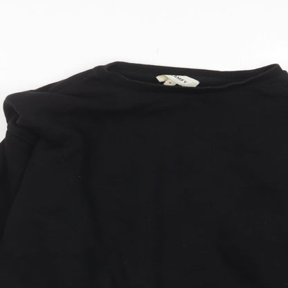 Glamify Womens Black Cotton Pullover Sweatshirt Size M Pullover