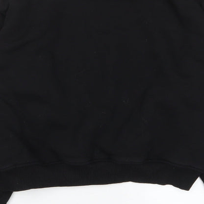 Glamify Womens Black Cotton Pullover Sweatshirt Size M Pullover