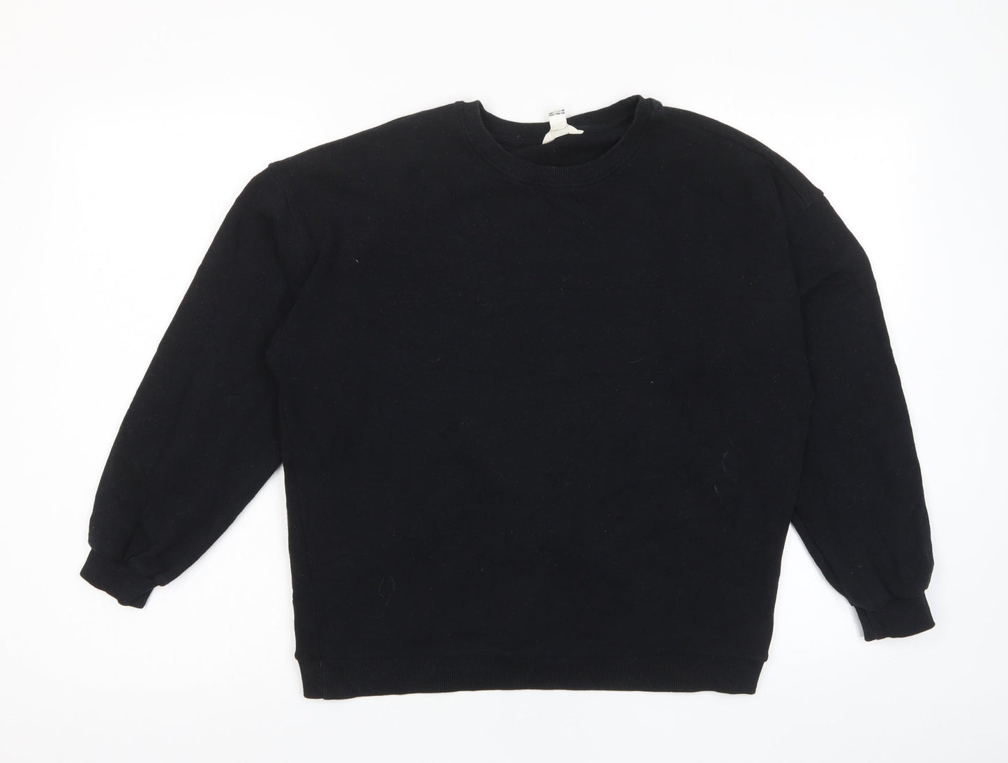 River Island Womens Black Cotton Pullover Sweatshirt Size S Pullover