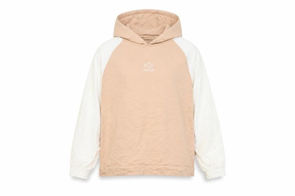 Voi Womens Pink Cotton Pullover Hoodie Size M Pullover - Logo, Embroided
