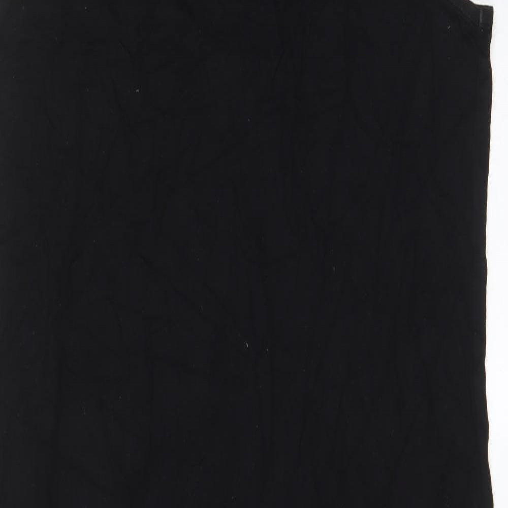 Sparkle & Fade Womens Black Viscose A-Line Size M Scoop Neck Pullover