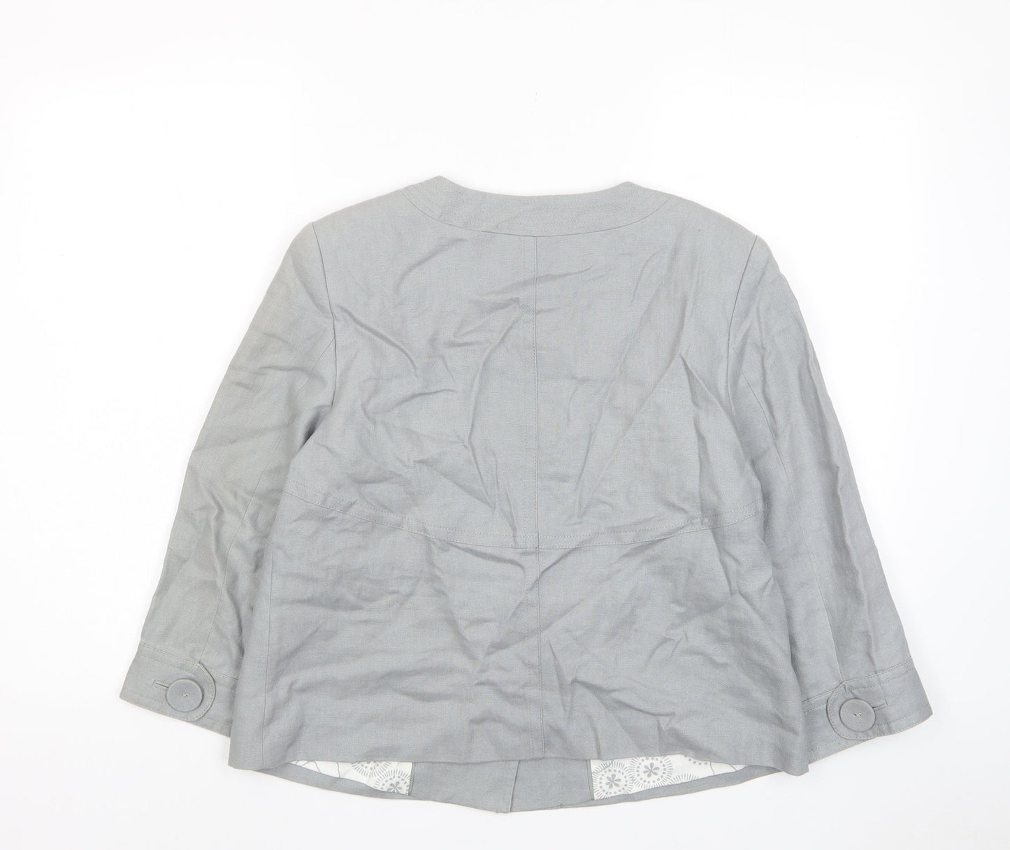 NEXT Womens Grey Jacket Size 12 Button - Pockets